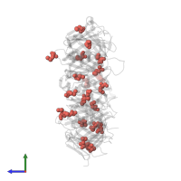 Modified residue MSE in PDB entry 3a1j, assembly 1, side view.