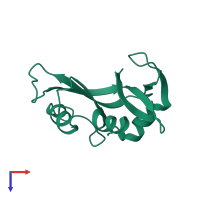PDB entry 3a1r coloured by chain, top view.