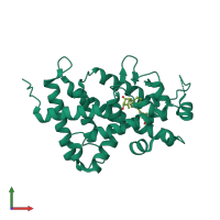 PDB entry 3a2i coloured by chain, front view.