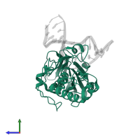Probable formamidopyrimidine-DNA glycosylase in PDB entry 3a46, assembly 1, side view.