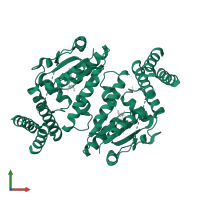 L-seryl-tRNA(Sec) kinase in PDB entry 3a4m, assembly 1, front view.