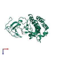 Tyrosine-protein kinase Lyn in PDB entry 3a4o, assembly 1, top view.