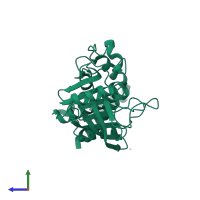 Tyrosine-protein phosphatase non-receptor type 1 in PDB entry 3a5k, assembly 1, side view.