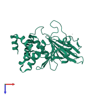 Tyrosine-protein phosphatase non-receptor type 1 in PDB entry 3a5k, assembly 1, top view.