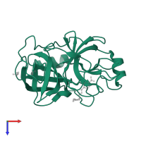 Serine protease 1 in PDB entry 3a7y, assembly 1, top view.