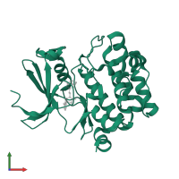 Serine/threonine-protein kinase pim-1 in PDB entry 3a99, assembly 1, front view.