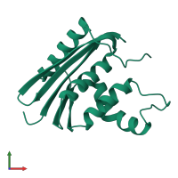 PDB entry 3aa5 coloured by chain, front view.