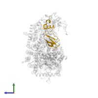 Cytochrome c oxidase subunit 5B, mitochondrial in PDB entry 3abl, assembly 1, side view.