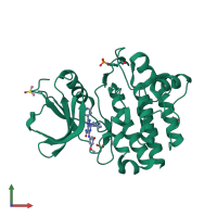 PDB entry 3ac5 coloured by chain, front view.