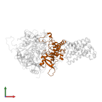 Succinate dehydrogenase [ubiquinone] iron-sulfur subunit, mitochondrial in PDB entry 3ae8, assembly 1, front view.