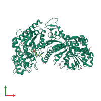 PDB entry 3ahj coloured by chain, front view.