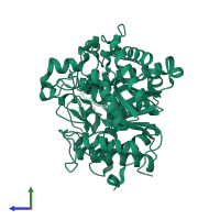 Beta-glucosidase in PDB entry 3ai0, assembly 1, side view.