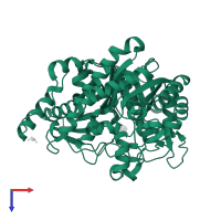 Beta-glucosidase in PDB entry 3ai0, assembly 1, top view.