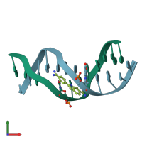 PDB entry 3ajl coloured by chain, front view.