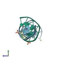 PDB entry 3ajl coloured by chain, side view.