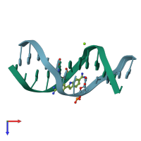 PDB entry 3ajl coloured by chain, top view.