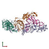 PDB entry 3al0 coloured by chain, front view.