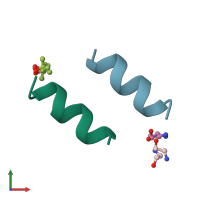 PDB entry 3al1 coloured by chain, front view.