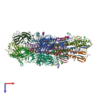 PDB entry 3al4 coloured by chain, top view.