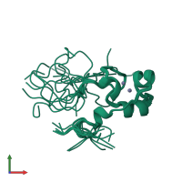 PDB entry 3alc coloured by chain, ensemble of 17 models, front view.
