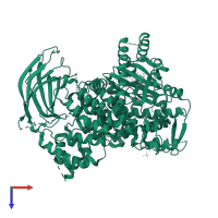 Phosphatidylinositol 4,5-bisphosphate 3-kinase catalytic subunit gamma isoform in PDB entry 3apc, assembly 1, top view.