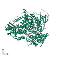 PDB entry 3apd coloured by chain, front view.