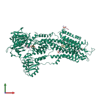PDB entry 3ar7 coloured by chain, front view.