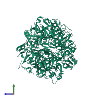 Basic 7S globulin in PDB entry 3aup, assembly 1, side view.