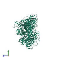 DNA (cytosine-5)-methyltransferase 1 in PDB entry 3av5, assembly 1, side view.