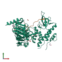 PDB entry 3avr coloured by chain, front view.