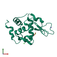 PDB entry 3aw7 coloured by chain, front view.