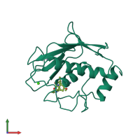 PDB entry 3ayk coloured by chain, front view.