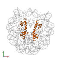 Histone H4 in PDB entry 3ayw, assembly 1, front view.