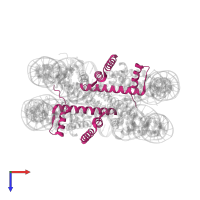 Histone H2B type 1-J in PDB entry 3azi, assembly 1, top view.