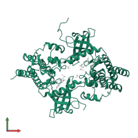 Fibroblast growth factor receptor 2 in PDB entry 3b2t, assembly 2, front view.