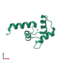 PDB entry 3b32 coloured by chain, front view.
