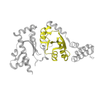 The deposited structure of PDB entry 3b39 contains 2 copies of Pfam domain PF13155 (Toprim-like) in DNA primase. Showing 1 copy in chain C [auth A].