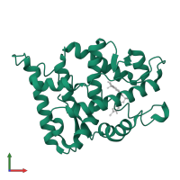 Androgen receptor in PDB entry 3b5r, assembly 1, front view.