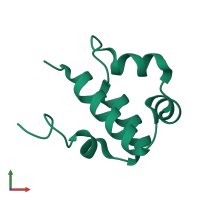 PDB entry 3b7h coloured by chain, front view.