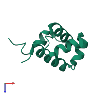 PDB entry 3b7h coloured by chain, top view.
