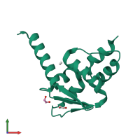 PDB entry 3b84 coloured by chain, front view.