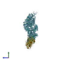 PDB entry 3b8h coloured by chain, side view.