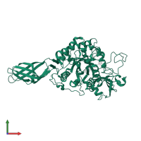 GH18 domain-containing protein in PDB entry 3b9d, assembly 1, front view.