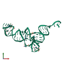 PDB entry 3bbv coloured by chain, front view.