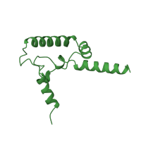 The deposited structure of PDB entry 3bcc contains 1 copy of SCOP domain 81523 (14 kDa protein of cytochrome bc1 complex (Ubiquinol-cytochrome c reductase)) in Cytochrome b-c1 complex subunit 7. Showing 1 copy in chain F.