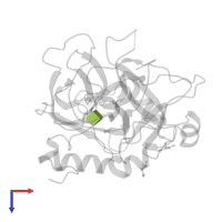 2-acetamido-2-deoxy-beta-D-glucopyranose in PDB entry 3bei, assembly 1, top view.