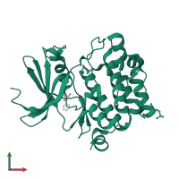 Serine/threonine-protein kinase pim-1 in PDB entry 3bgz, assembly 1, front view.