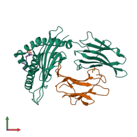 Hetero trimeric assembly 1 of PDB entry 3bhb coloured by chemically distinct molecules, front view.