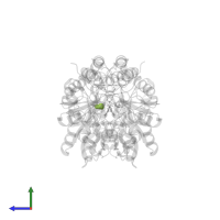 ACETATE ION in PDB entry 3bn1, assembly 1, side view.