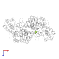 ACETATE ION in PDB entry 3bn1, assembly 1, top view.